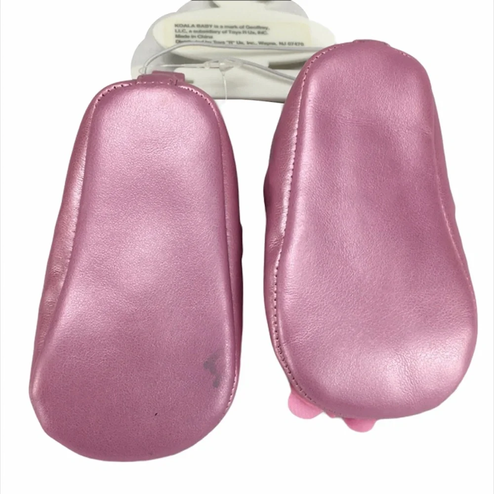 Koala Baby Shoes with a Flower, Pink, Size Baby 1